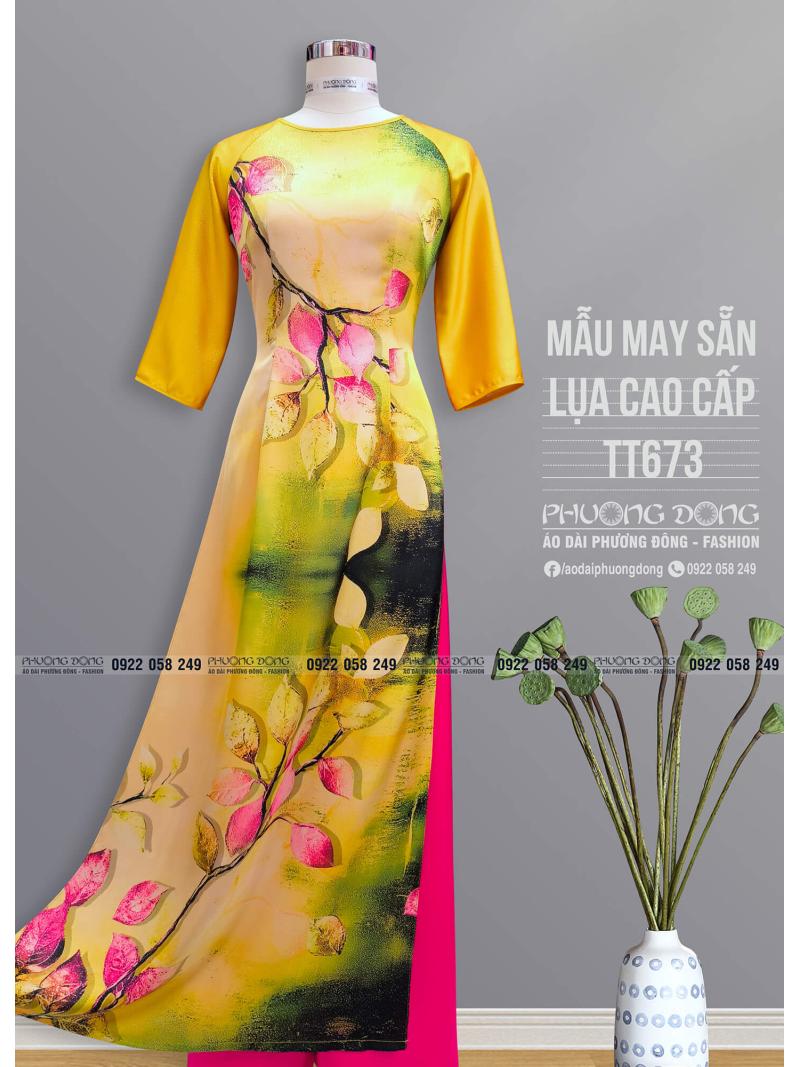 Áo Dài Truyền Thống Lụa Cao Cấp TT673